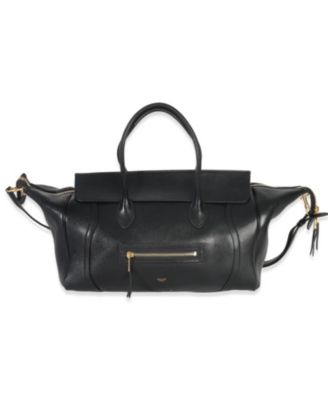 Black Supple Shiny Lambskin Medium New Luggage