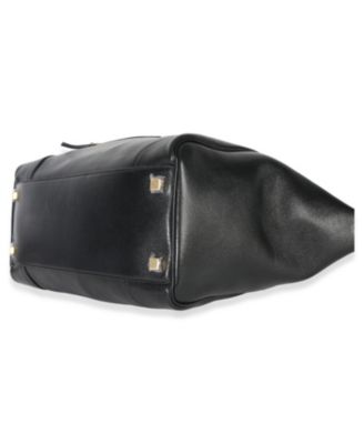 Black Supple Shiny Lambskin Medium New Luggage