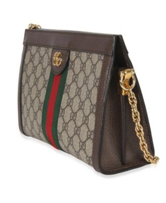 Beige GG Supreme Web Ophidia GG Small Shoulder Bag