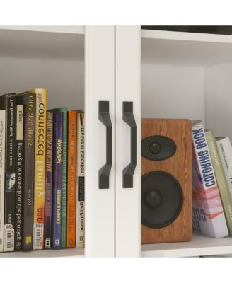 8-Shelf Modern Bookcase with Drawers