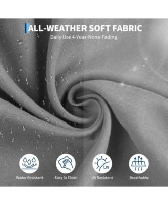 2-Piece All-Weather PE Wicker Patio Set with High Back Chairs and Cushions