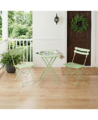3-Piece Metal Frame Folding Patio Bistro Set