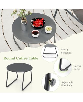 3 Piece Patio Set Outdoor Table and Chairs Bistro Set Small Front Porch Balcony Furniture