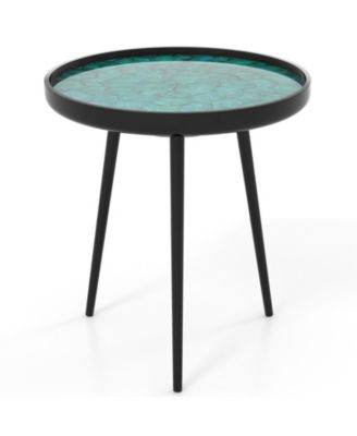 Modern Coffee End Table Sea Shell Design Mid Century