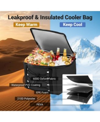 18 Gallon Car Trunk Organizer with Lid and Three Compartments