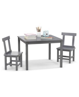 Wooden Kids Table and Chairs Set with Anti Slip Foot Pads