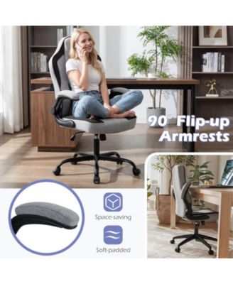 Ergonomic Office Chair with Flip Up Armrests for Desk Use