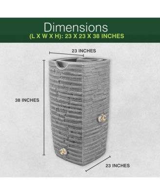 Impressions Riverwalk 50 Gal Rain Saver with Spigots