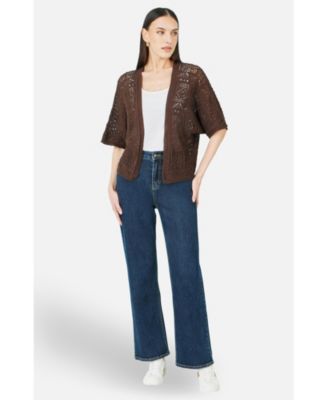 Women's Crochet Edge To Edge Cardigan