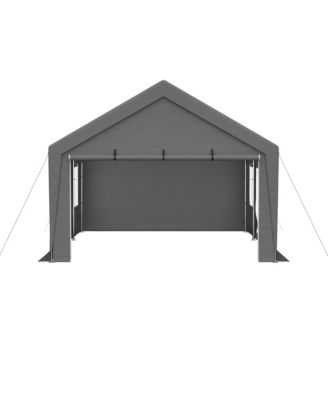 13x20 FT Canopy Carport Tent with Roll-Up Doors Waterproof Outdoor Shelter