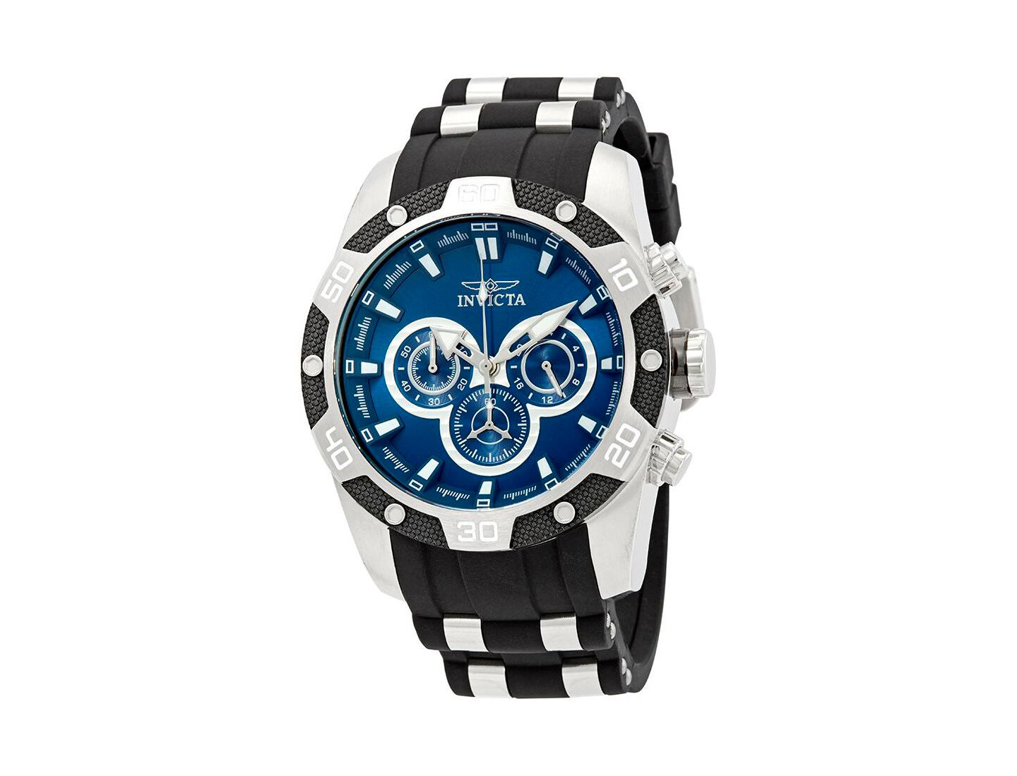 Мужские часы Invicta 25833 Speedway Scuba Quartz Chronograph Dial, цвет: Чёрный / Серебристый — фото 1