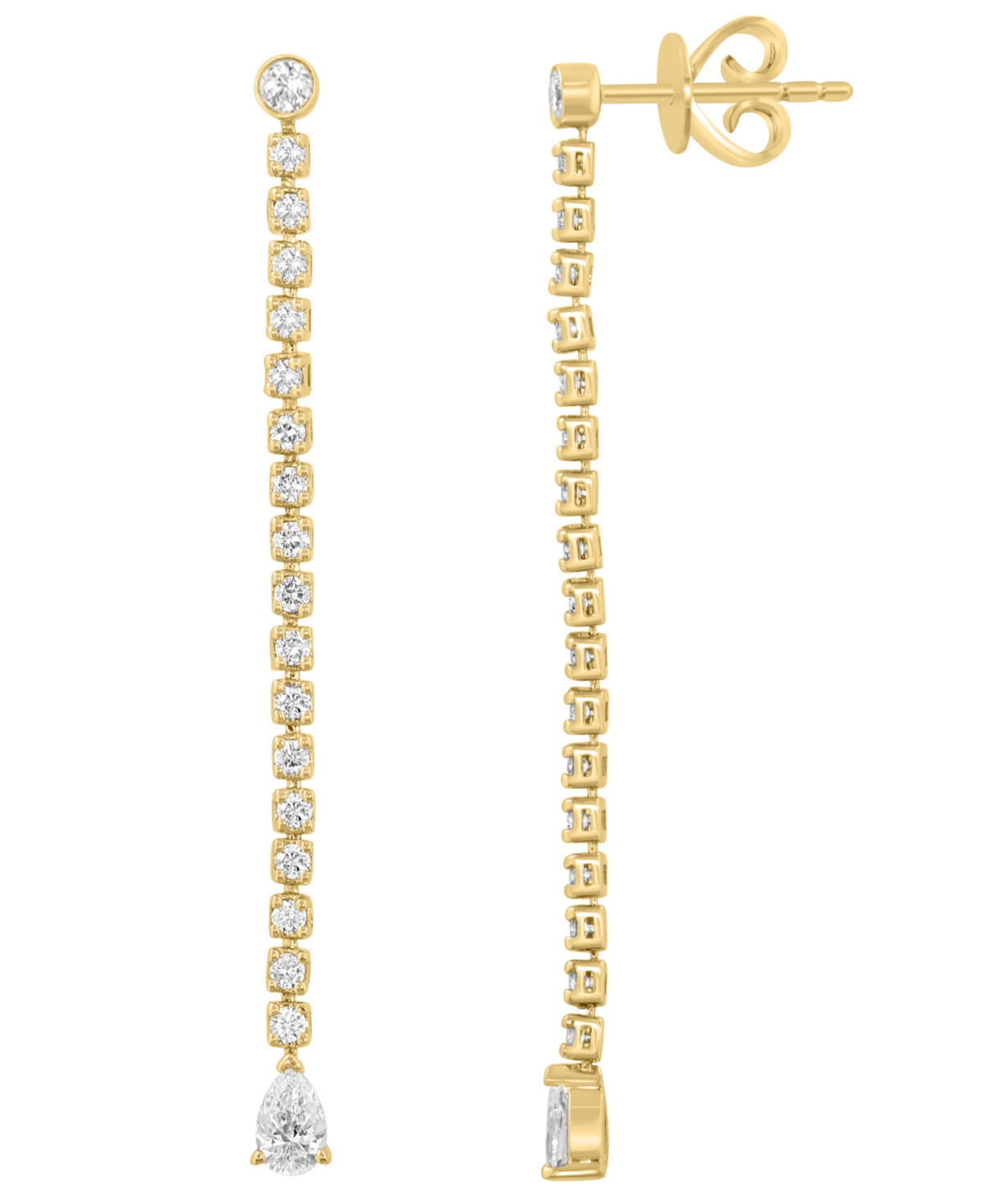 Effy Collection Diamond 34 ct tw Earrings in 14k Yellow Gold  Yellow Gold