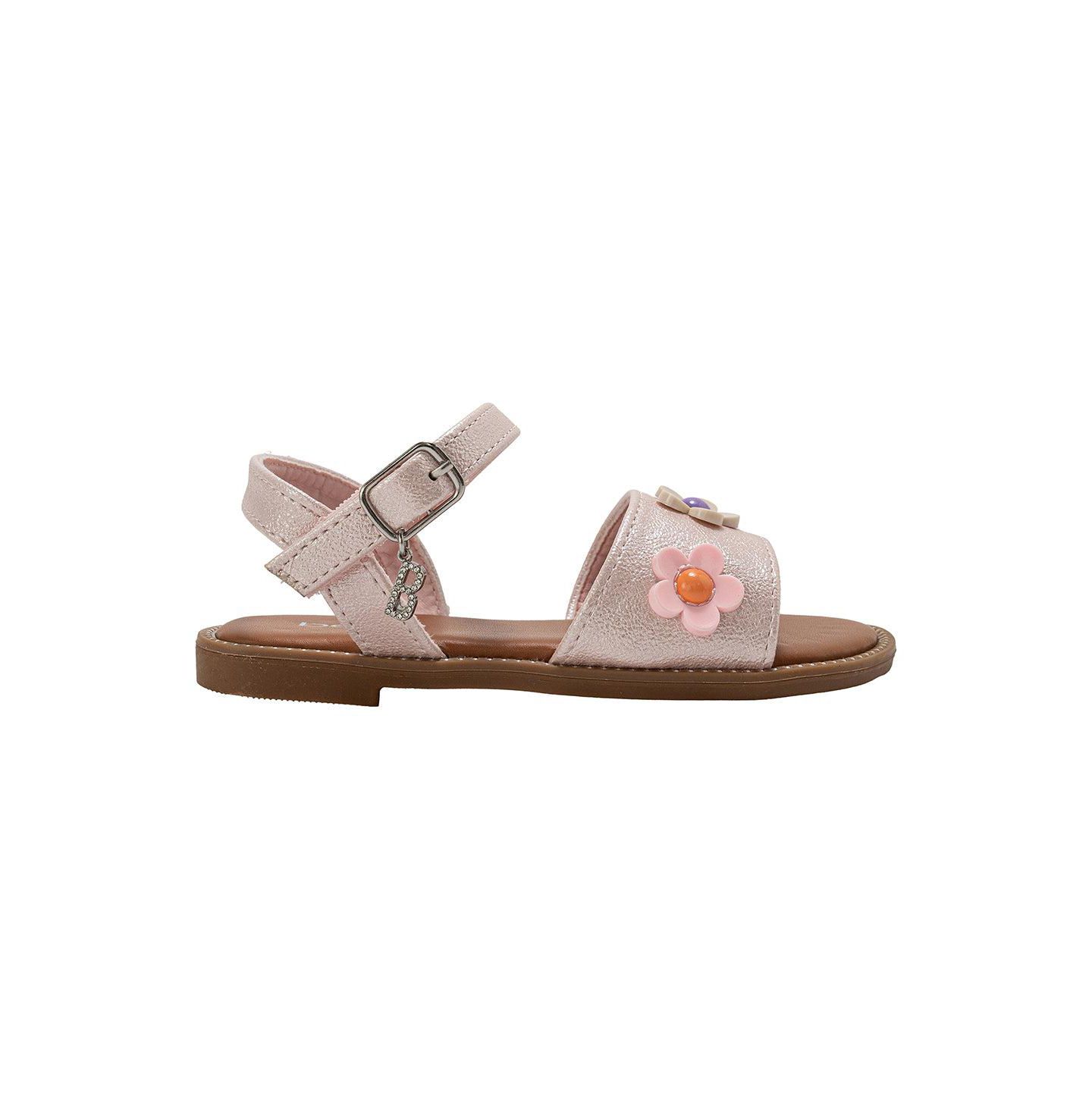 Сандалии Bebe Girls Sandals Cute Fashion Flat Sandals and Summer Shoes with Ankle Strap, цвет: Пудровый — фото 2