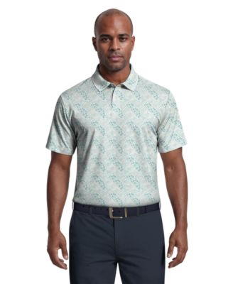 Men's Tropical Argyle Print Golf Polo Shirt