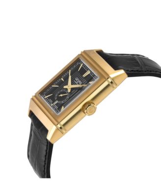 Men's Time Square Swiss Automatic Italian Leather Strap Watch