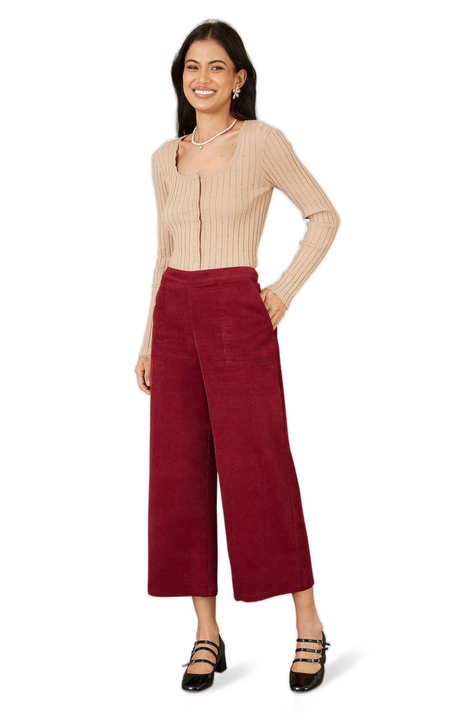 Women's Knit Fitted Rib Cardigan