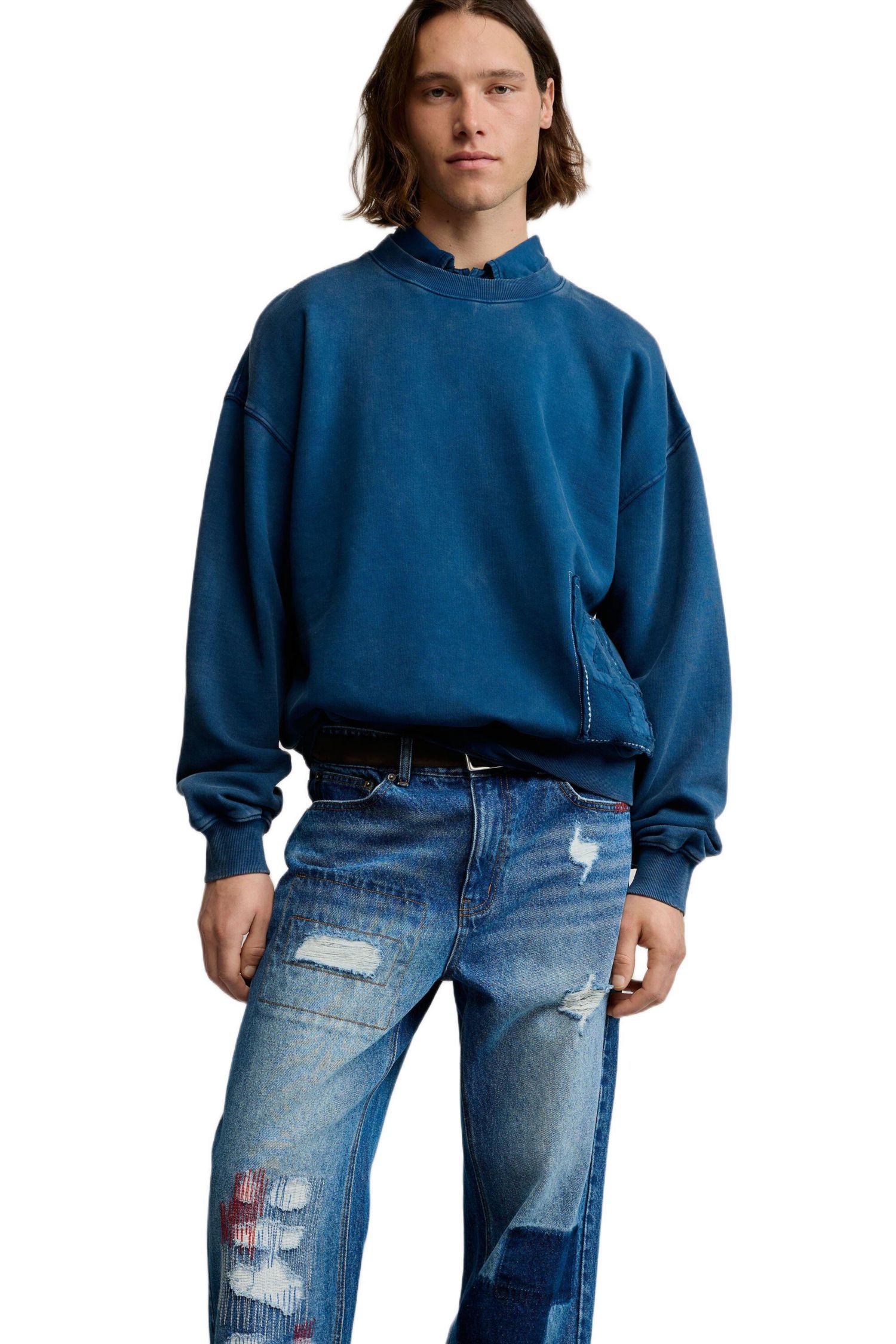 Men's Patched jeans