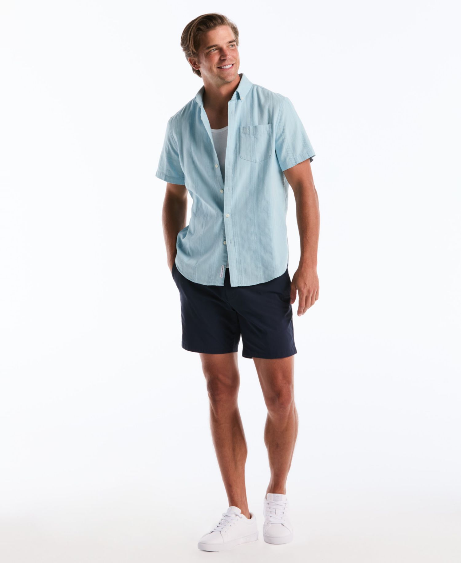 Men's Cotton Dobby Button-Down Shirt