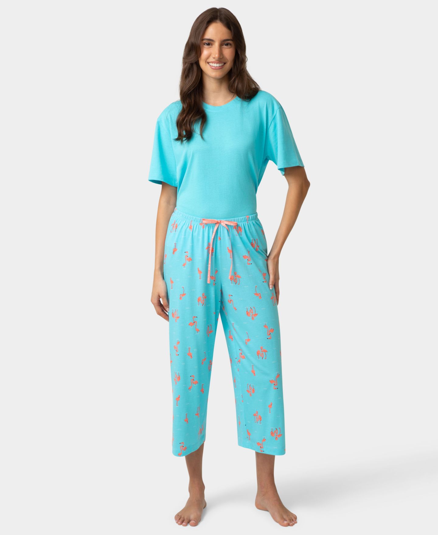 Женские брюки Hue Printed Capri Mid-Rise, цвет: Синий — фото 2
