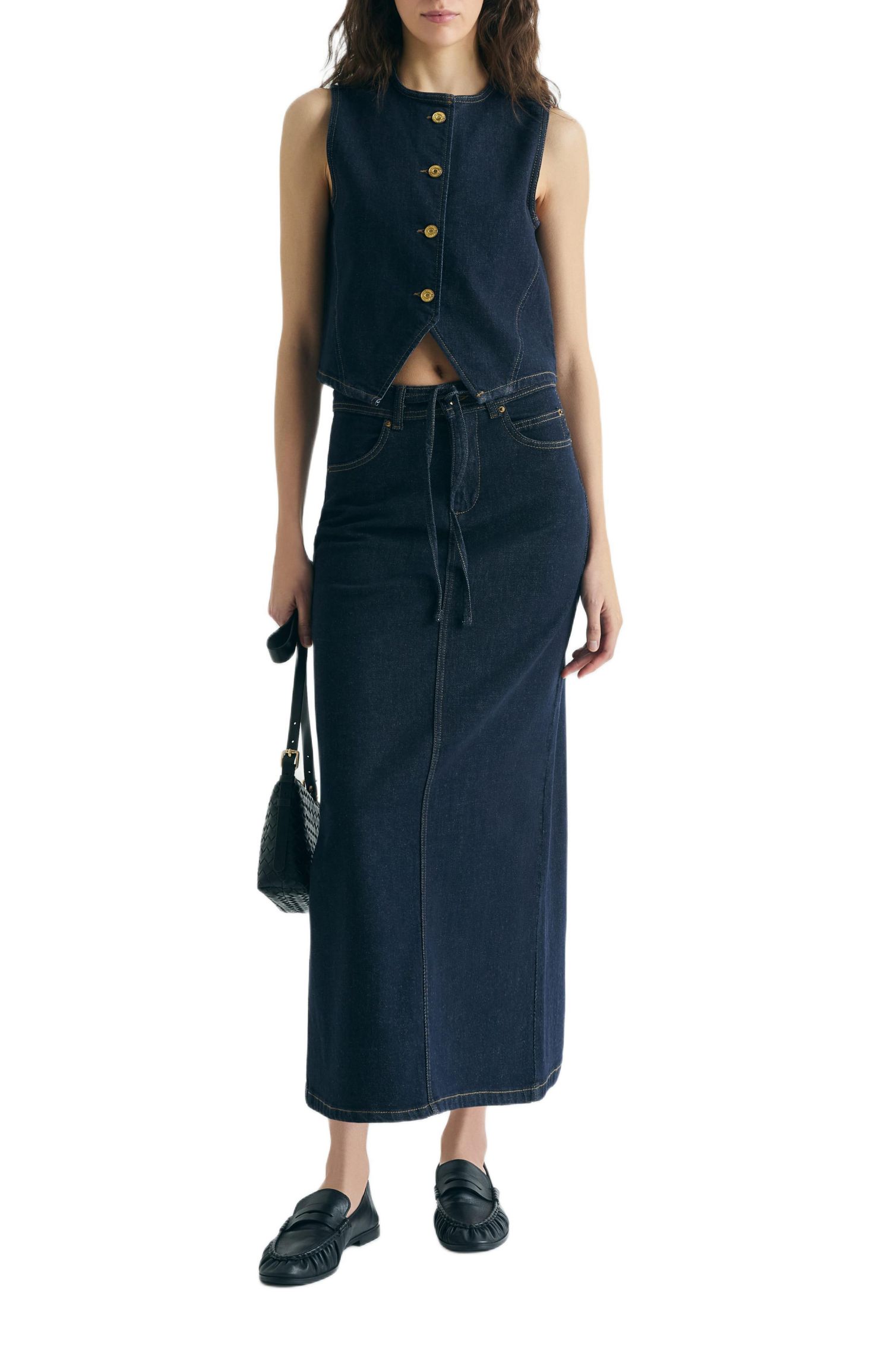 Women's Denim Midi Skirt
