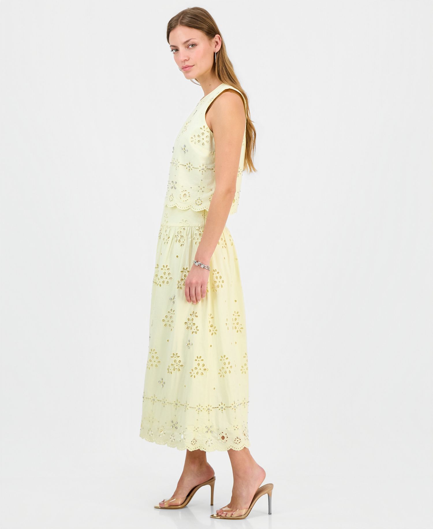 Petite Embellished Midi Skirt