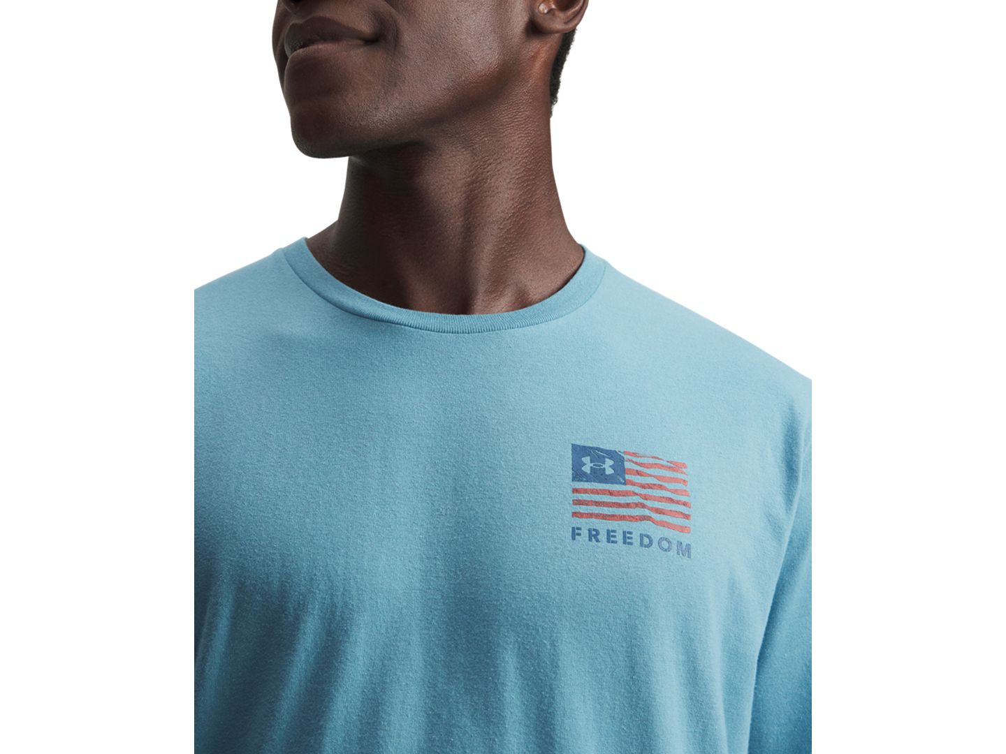 Мужская футболка Under Armour Freedom Flag USA Short-Sleeve, цвет: Синий — фото 2