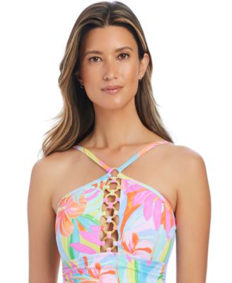 Women's Bandeau Neck One-Piece Swimsuit