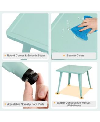 27 in Kids Square Steel Activity Table for Playroom and School