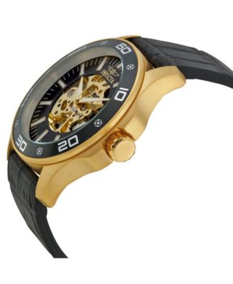 Men's 17261 Specialty Quartz Black Skeleton Dial Watch