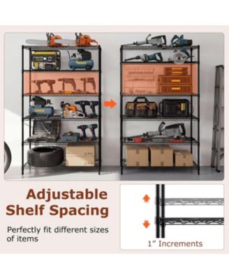 6 Tier Metal Storage Shelving Unit for Home Garage Use