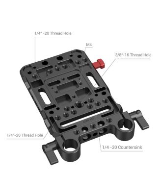 VB99 Pro Mini Rechargeable V-Mount Battery with 15mm Dual Rod Clamp Battery Plate