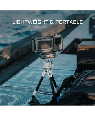 Tabletop Ball Head with 1-Stage Carbon Fiber Tripod Legs, Snow White