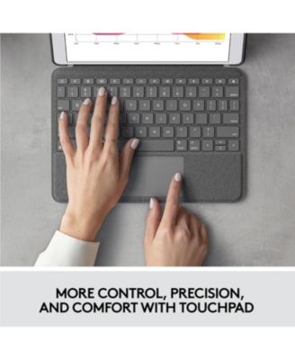 Combo Touch Case for iPad (7th, 8th, 9th Gen) with Precision Trackpad, Backlit Keyboard, Smart Connector Technology, Graphite