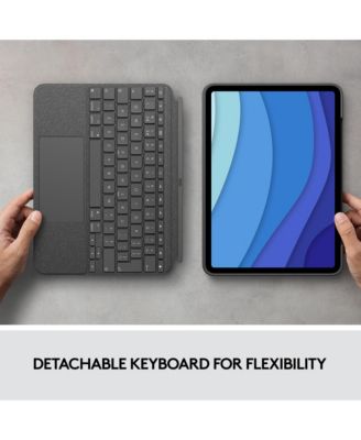 Combo Touch Keyboard Case for iPad Pro 11" (1st-4th Gen), Detachable Backlit Keyboard, Trackpad, Oxford Gray