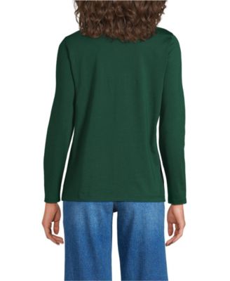 Women's Tall Supima Cotton Long Sleeve Crewneck T-Shirt