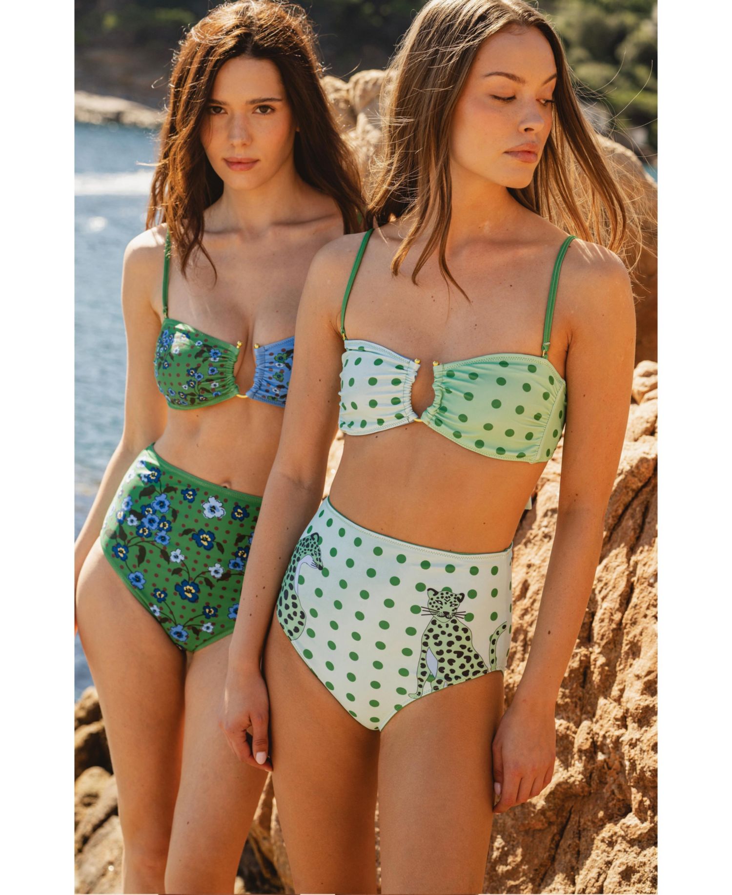 Women's Polka Bloom Reversible Bandeau Top