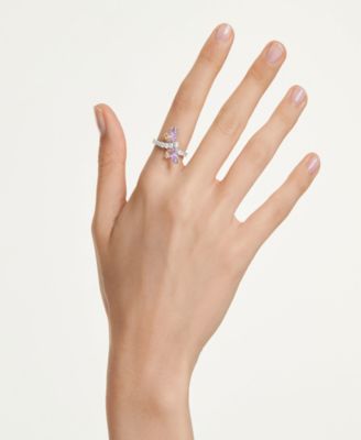 Ariana Grande x Mixed Cuts, Dragonfly, Multicolored, Rhodium Plated Motif Ring