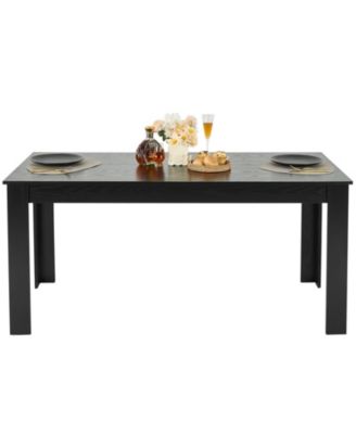 Rectangle Dining Table, 63" Length, Modern Wood Table for 4-6 People
