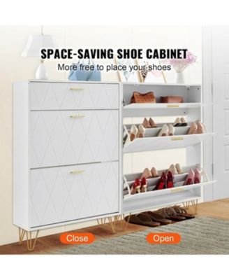 Shoe Cabinet with 3 Flip Drawers, Entryway Shoe Storage Organizer for Living Room