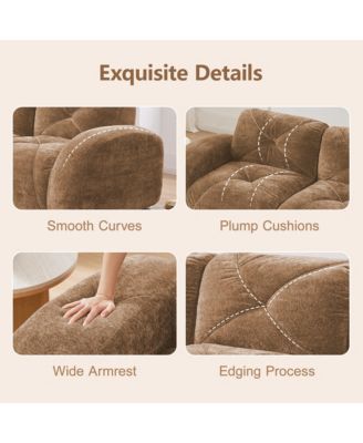 80-Inch Velvet Tufted 2-Piece Modular Sectional Loveseat Sofa