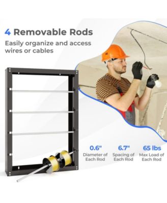 Wire Spool Rack with Four Rods for Industrial Retail Use