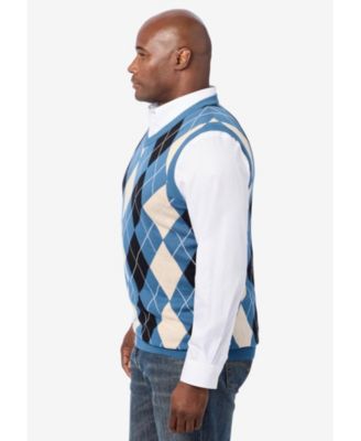 Big & Tall V-Neck Argyle Sweater Vest