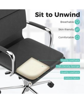 Ergonomic Desk Chair Rocking Backrest Adjustable Seat