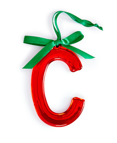 Holiday Lane Red Initial Ornament, Only at Macy's