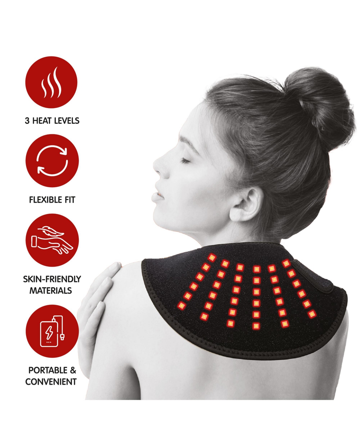 Pursonic Total Neck and Face Rejuvenation: Red Light Therapy Neck Wrap and 7-in-1 Sculpting Wand