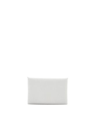 Pre-Owned HERMES Calvi Duo Card Holder Chevre Mysore