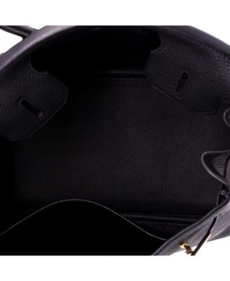 Pre-Owned HERMES Birkin 30 Handbag Black Togo with Gold Hardware