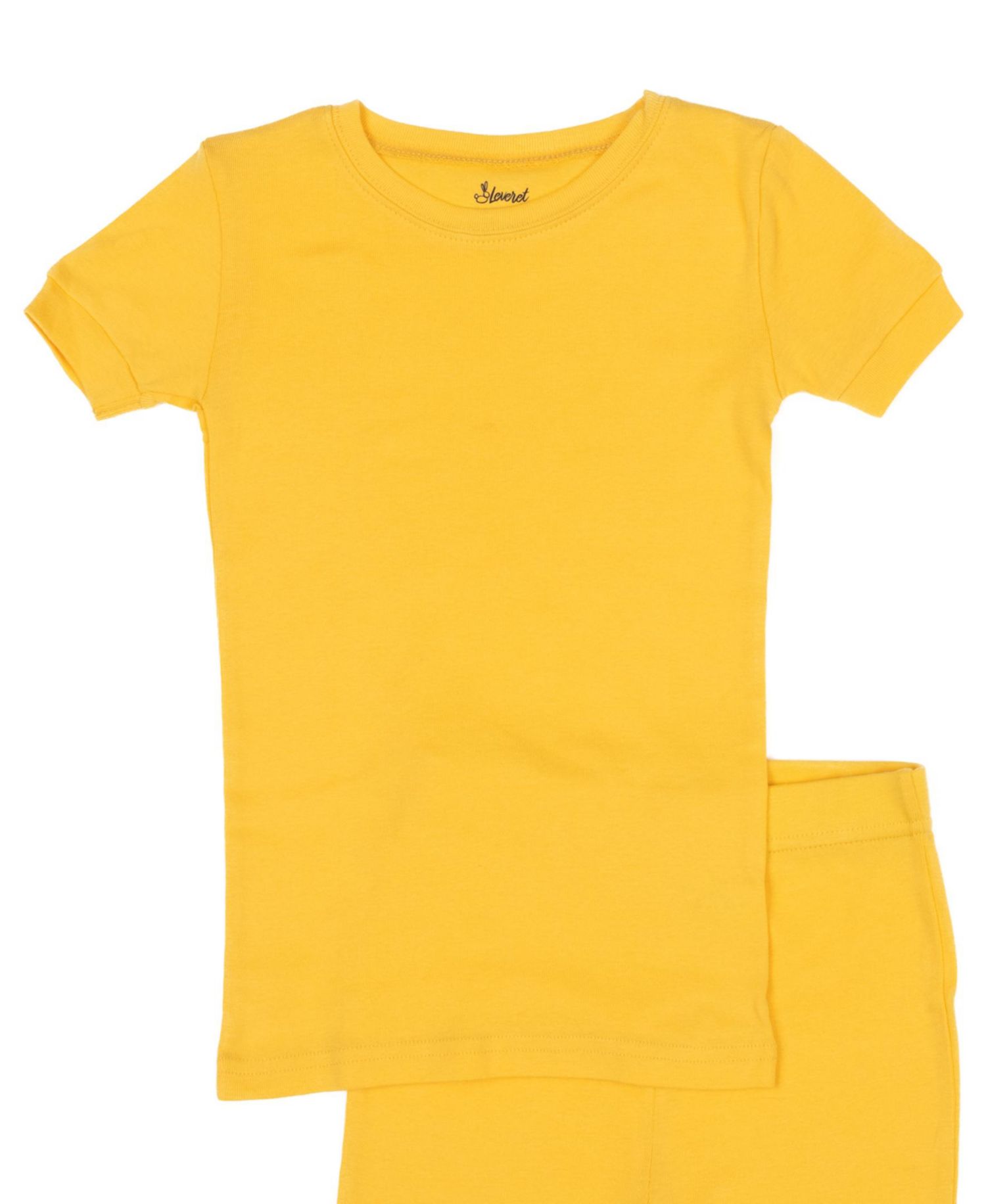 Toddler Matching Family Two Piece Cotton Short Sleeve Shirt and Shorts Solid Color Pajamas 2T-5T