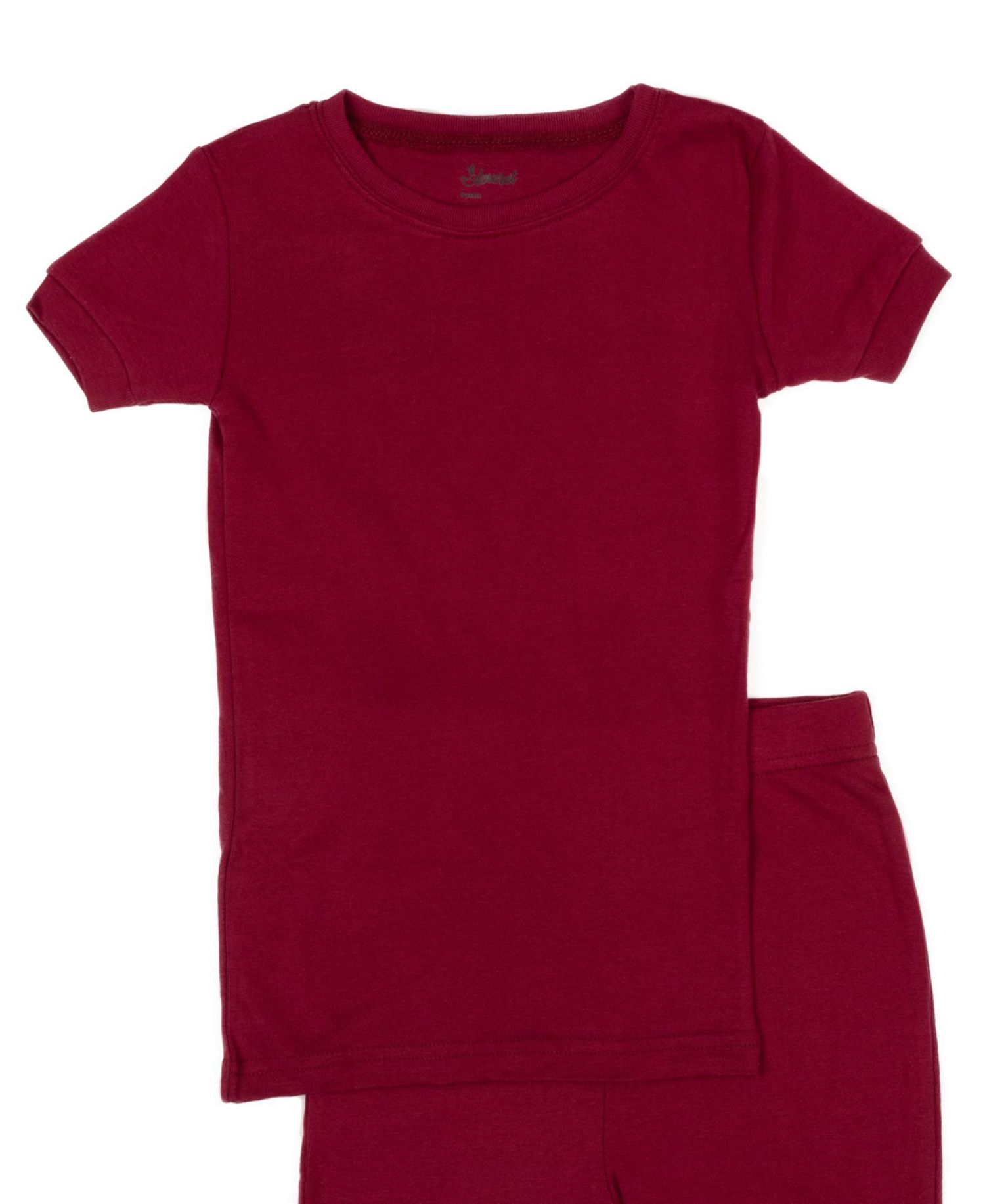 Toddler Matching Family Two Piece Cotton Short Sleeve Shirt and Shorts Solid Color Pajamas 2T-5T