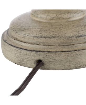 Serena Country Cottage Table Lamps Tall Set of 2 Burlap Shade for Bedroom Living Room Bedside Office Nightstand